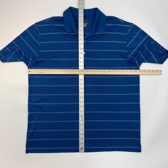 Greg Norman PlayDry Polo Shirt Mens XL Extra Large Blue Striped Performance Golf - Picture 6 of 12